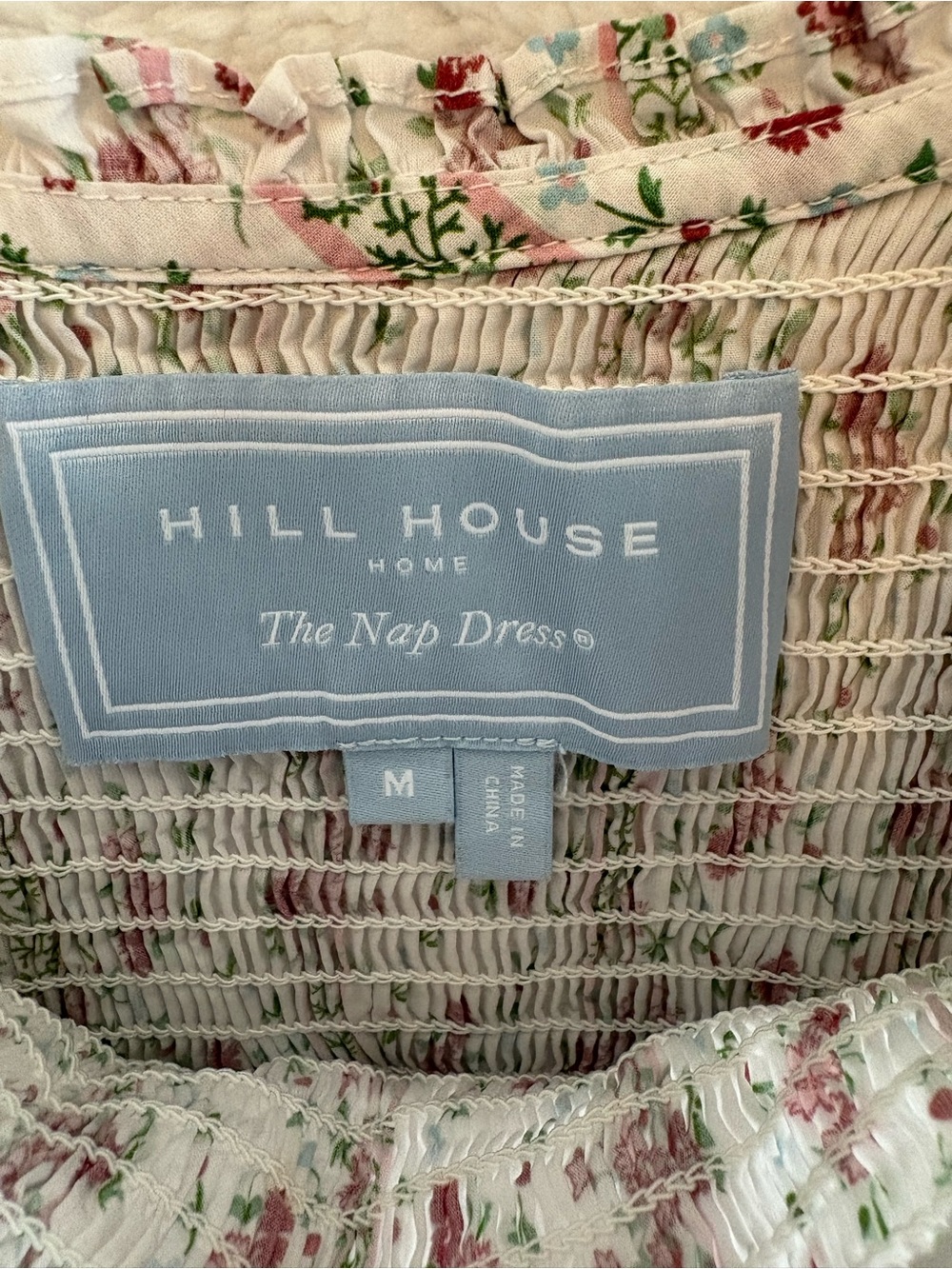 Hill House Louisa Nap Midi Dress Pink Vine Stripe Size Medium - Picture 6 of 11